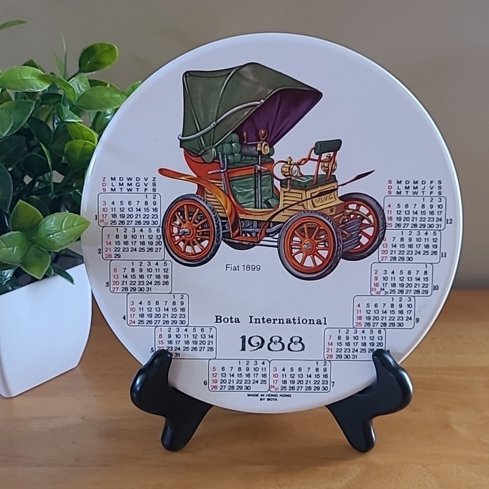 BOTA Made in Hong Kong 1988 Calendar Vintage Ceramic Trivet